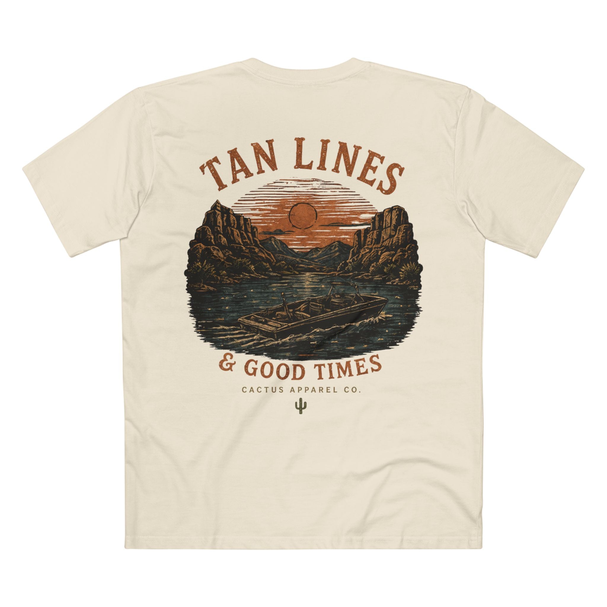 Tan Lines & Good Times Tee — Lake Sunset Graphic T-Shirt | Summer 26' Collection