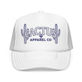 Cactus Foam Trucker Hat — Deep Blue Embroidered Cacti Logo