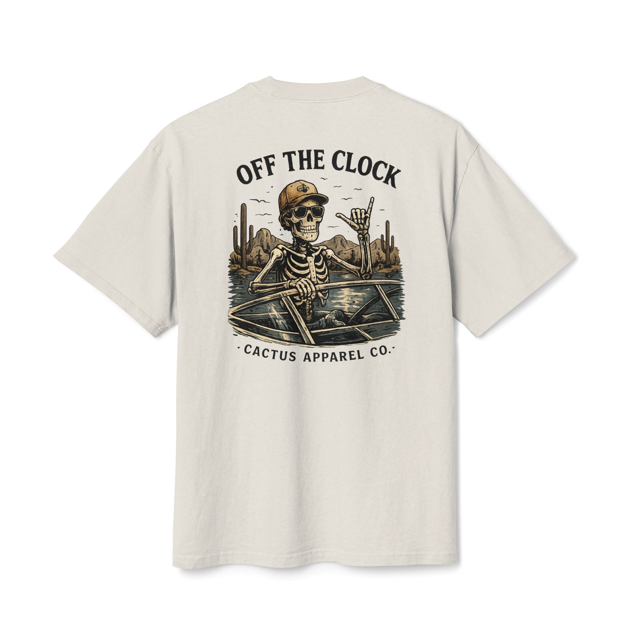 Off The Clock Skeleton Tee — Boating Skeleton Graphic T-Shirt | Skeleton Collection