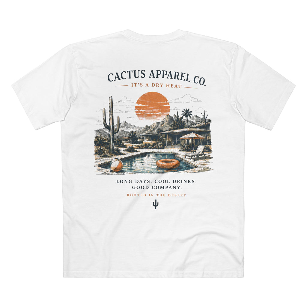 Poolside Desert Sunset Tee — Retro Graphic T-Shirt | Summer 26' Collection