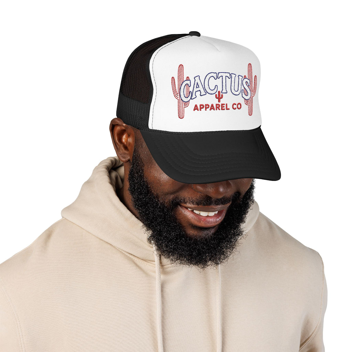 Cactus Foam Trucker Hat — RWB Embroidered Cacti Logo
