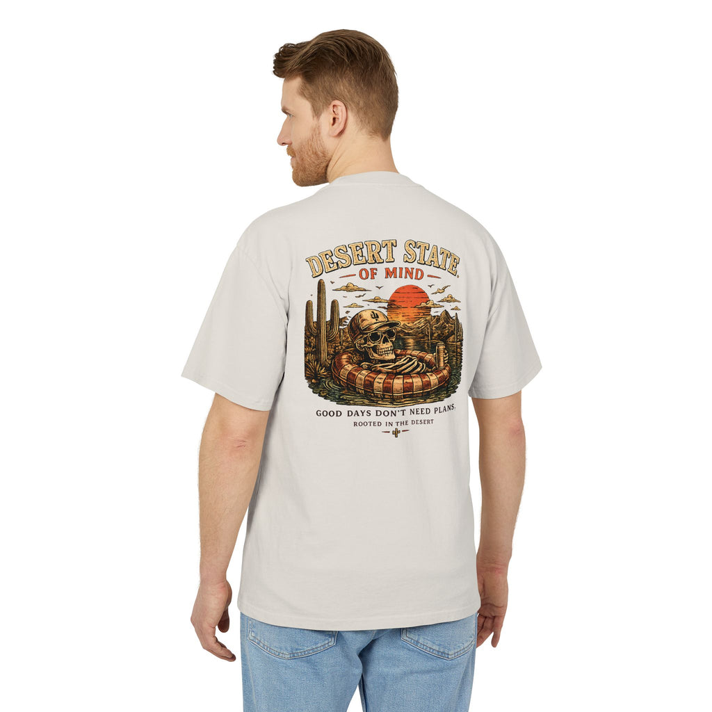 Desert State of Mind Tee — Retro Sunset Graphic T-Shirt | Skeleton Collection