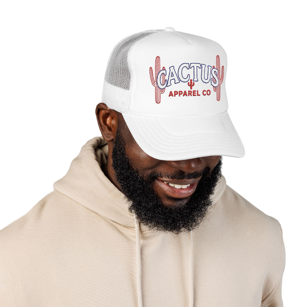 Cactus Foam Trucker Hat — RWB Embroidered Cacti Logo