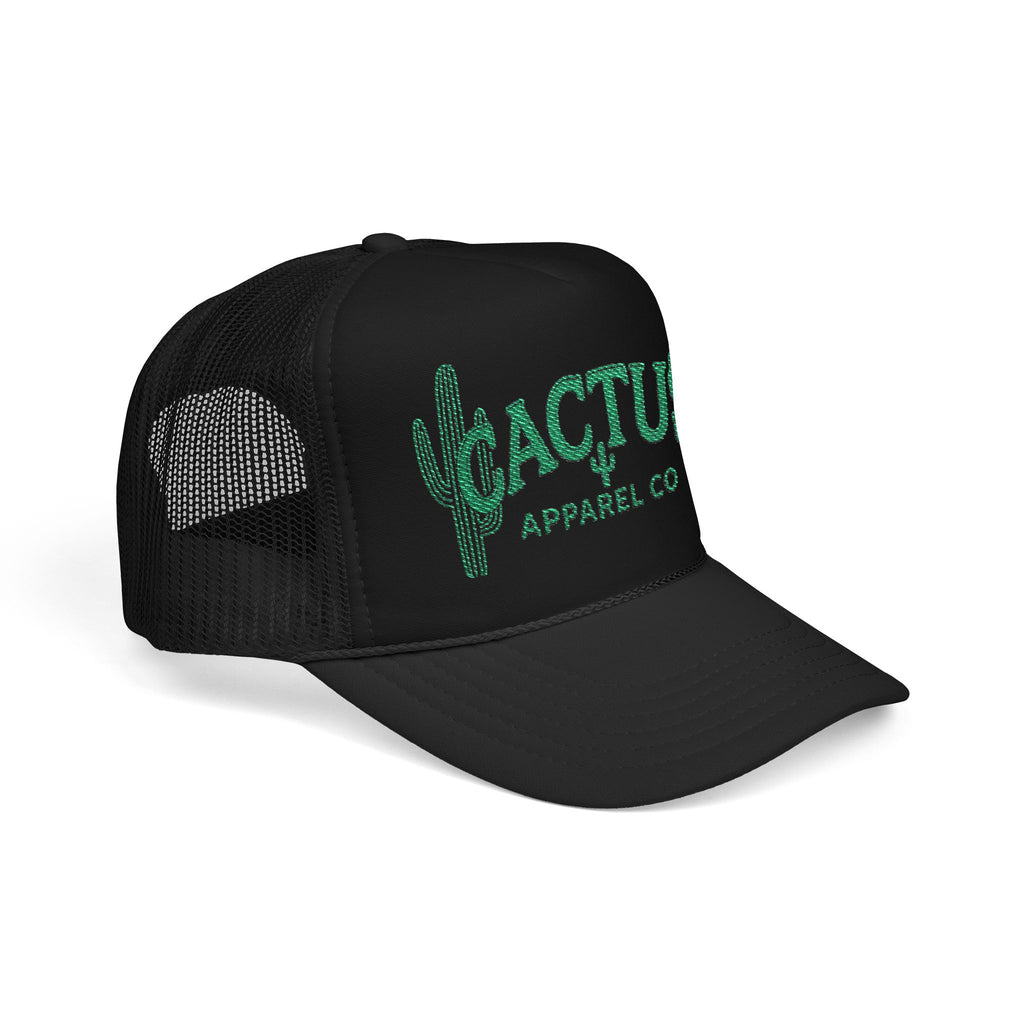 Cactus Foam Trucker Hat — Green Embroidered Cacti Logo