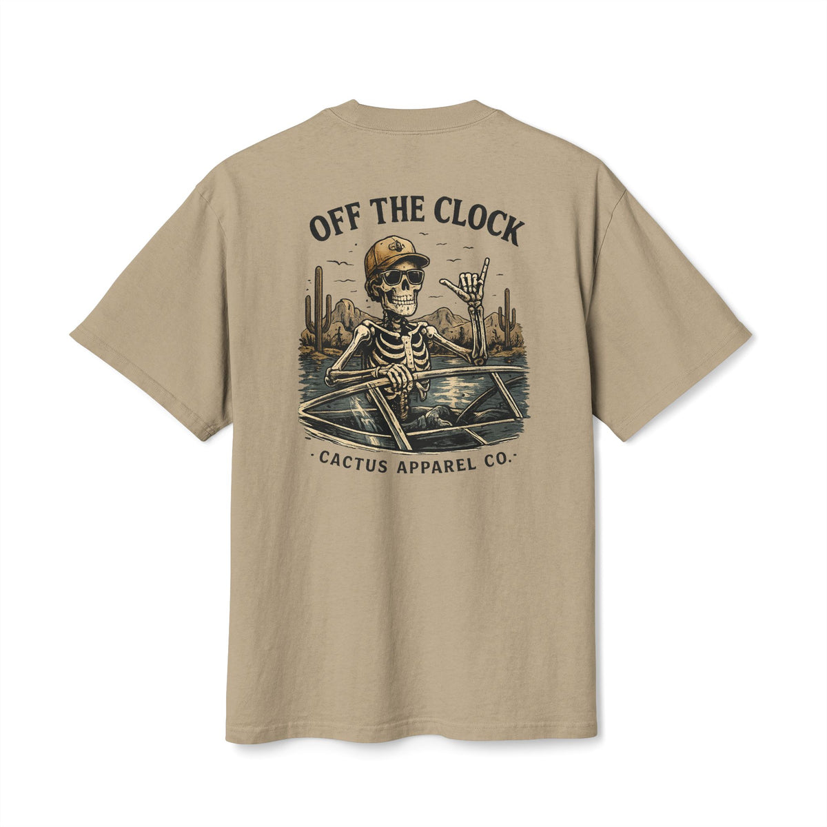Off The Clock Skeleton Tee — Boating Skeleton Graphic T-Shirt | Skeleton Collection