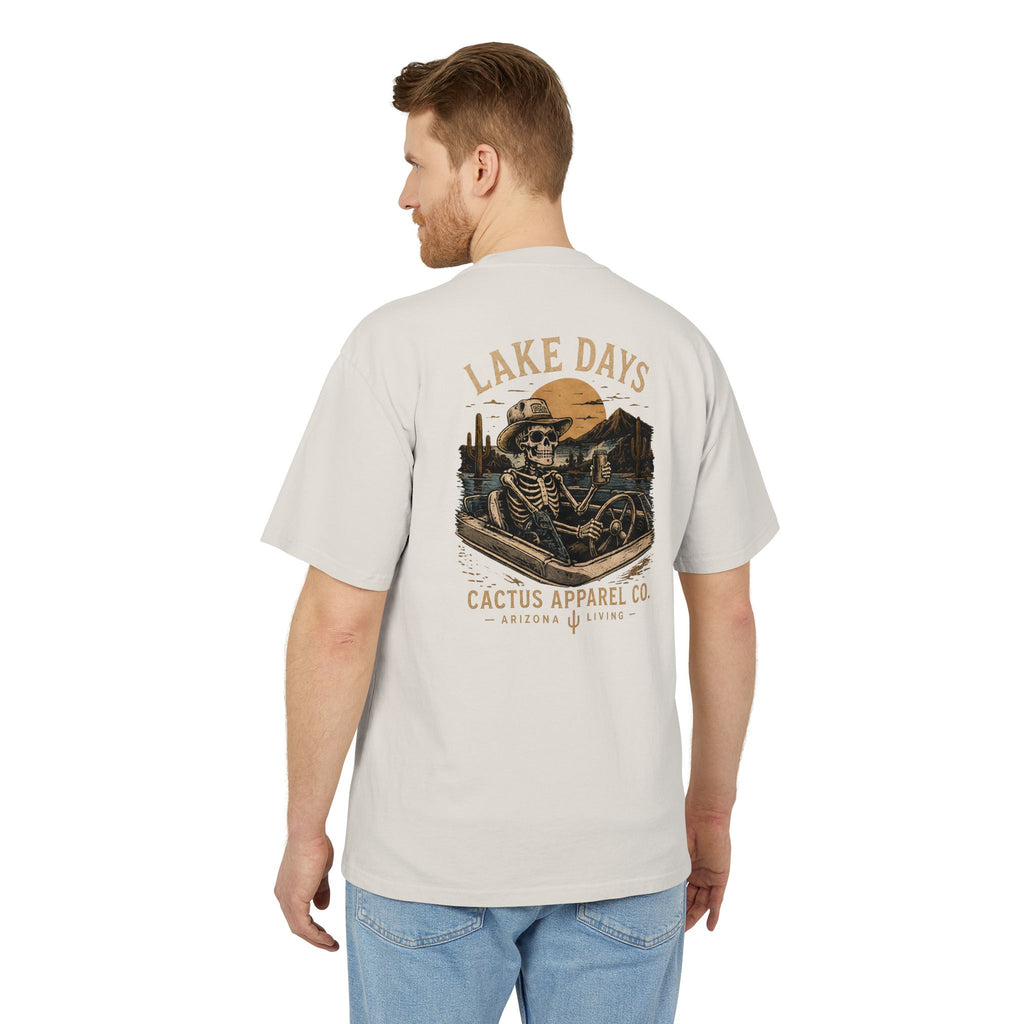 Lake Days Cactus Tee — Vintage Desert Skeleton & Boat Graphic T-Shirt | Skeleton Collection
