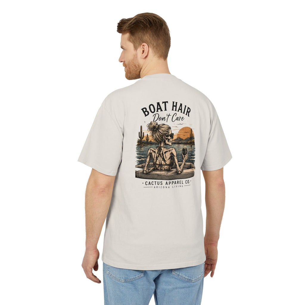 Boat Hair Don't Care Tee — Sunset Lake Skeleton Graphic T-Shirt | Skeleton Collection