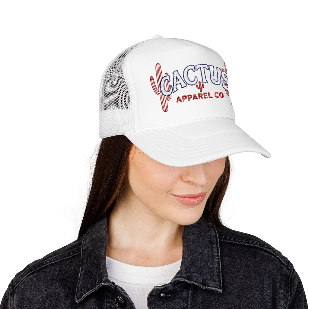 Cactus Foam Trucker Hat — RWB Embroidered Cacti Logo