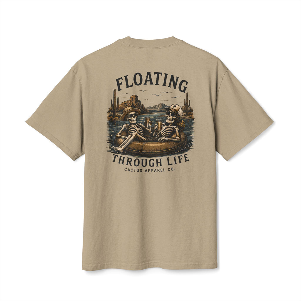 Skeleton River Float Tee — "Floating Through Life" Skeletons Tubing Graphic T-Shirt | Skeleton Collection