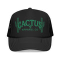 Cactus Foam Trucker Hat — Green Embroidered Cacti Logo