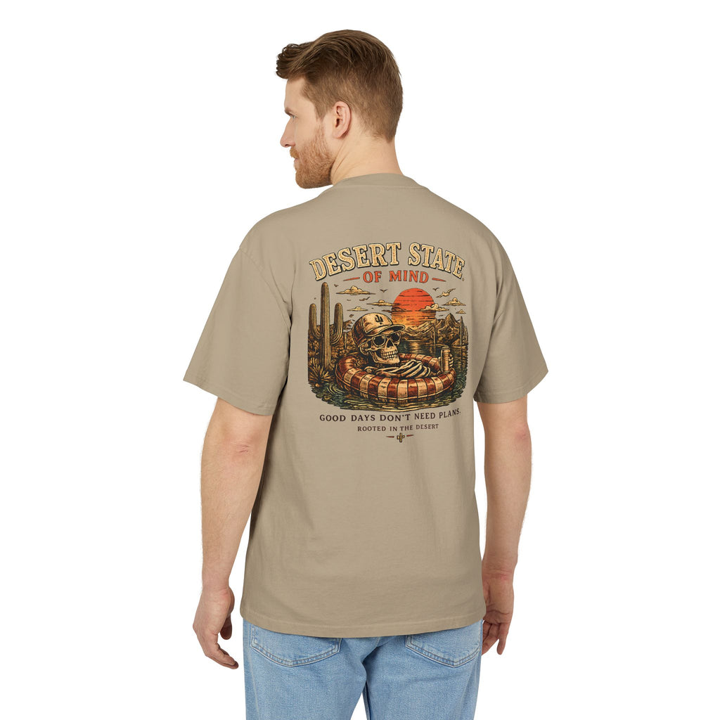 Desert State of Mind Tee — Retro Sunset Graphic T-Shirt | Skeleton Collection
