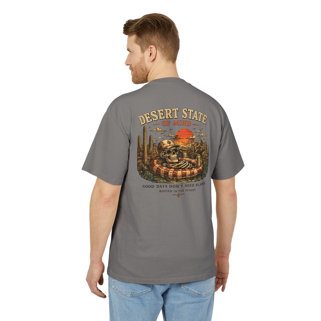 Desert State of Mind Tee — Retro Sunset Graphic T-Shirt | Skeleton Collection