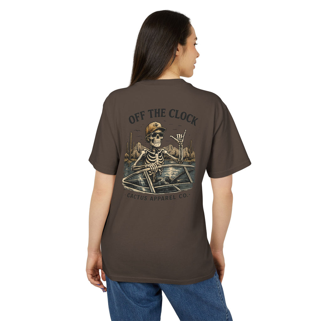 Off The Clock Skeleton Tee — Boating Skeleton Graphic T-Shirt | Skeleton Collection