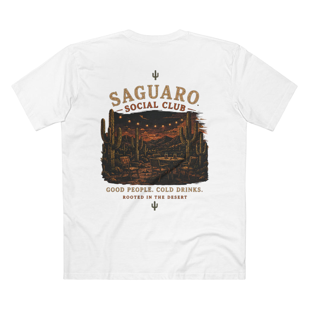 Saguaro Social Club Tee — Desert Gathering Graphic T-Shirt | Summer 26' Collection