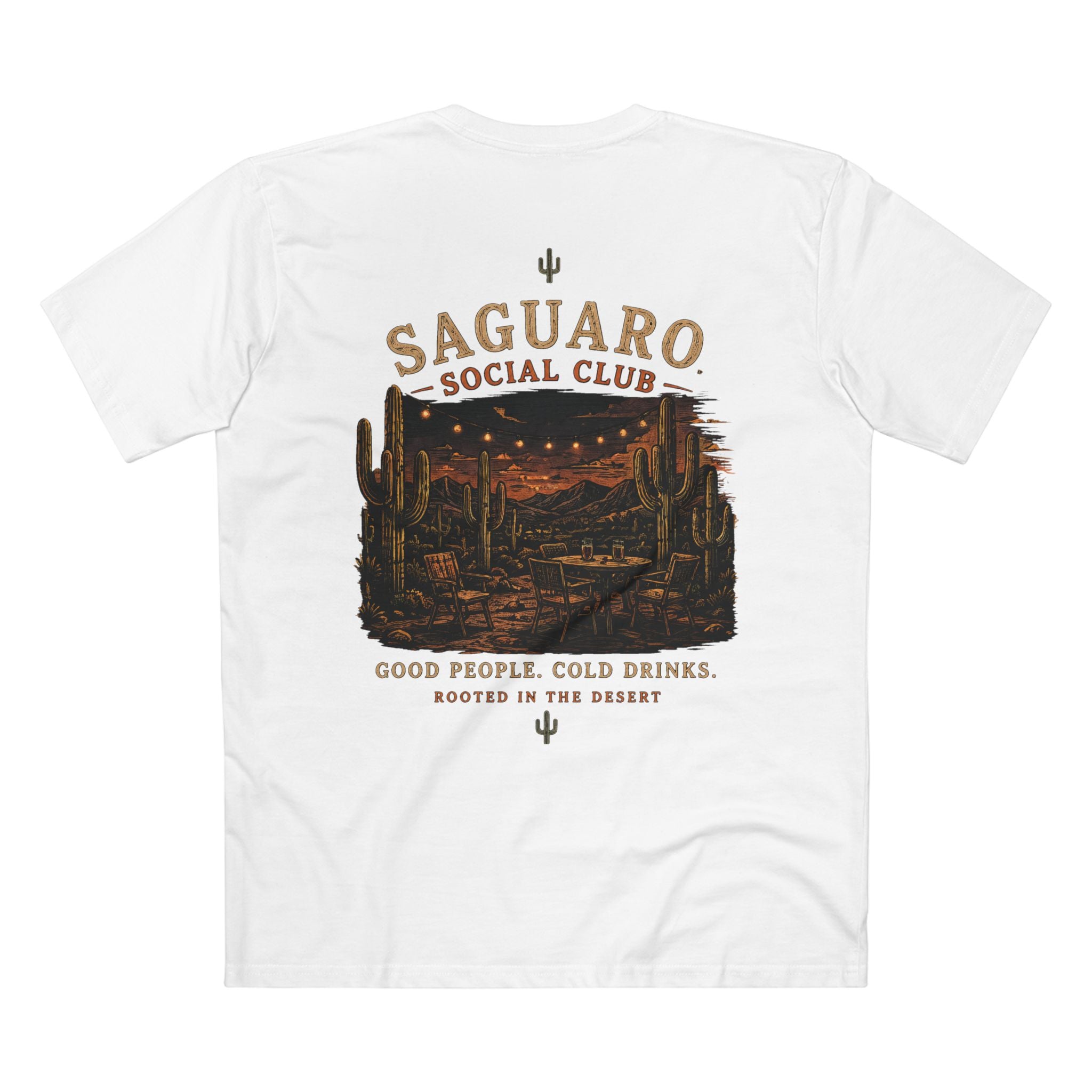 Saguaro Social Club Tee — Desert Gathering Graphic T-Shirt | Summer 26' Collection