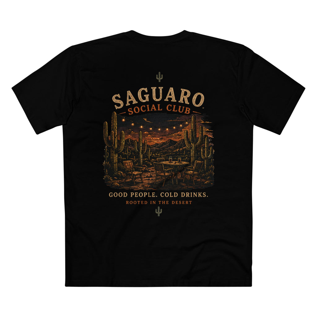 Saguaro Social Club Tee — Desert Gathering Graphic T-Shirt | Summer 26' Collection