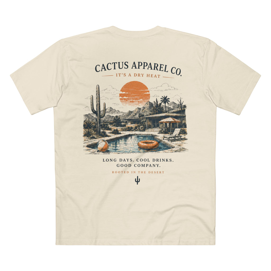Poolside Desert Sunset Tee — Retro Graphic T-Shirt | Summer 26' Collection