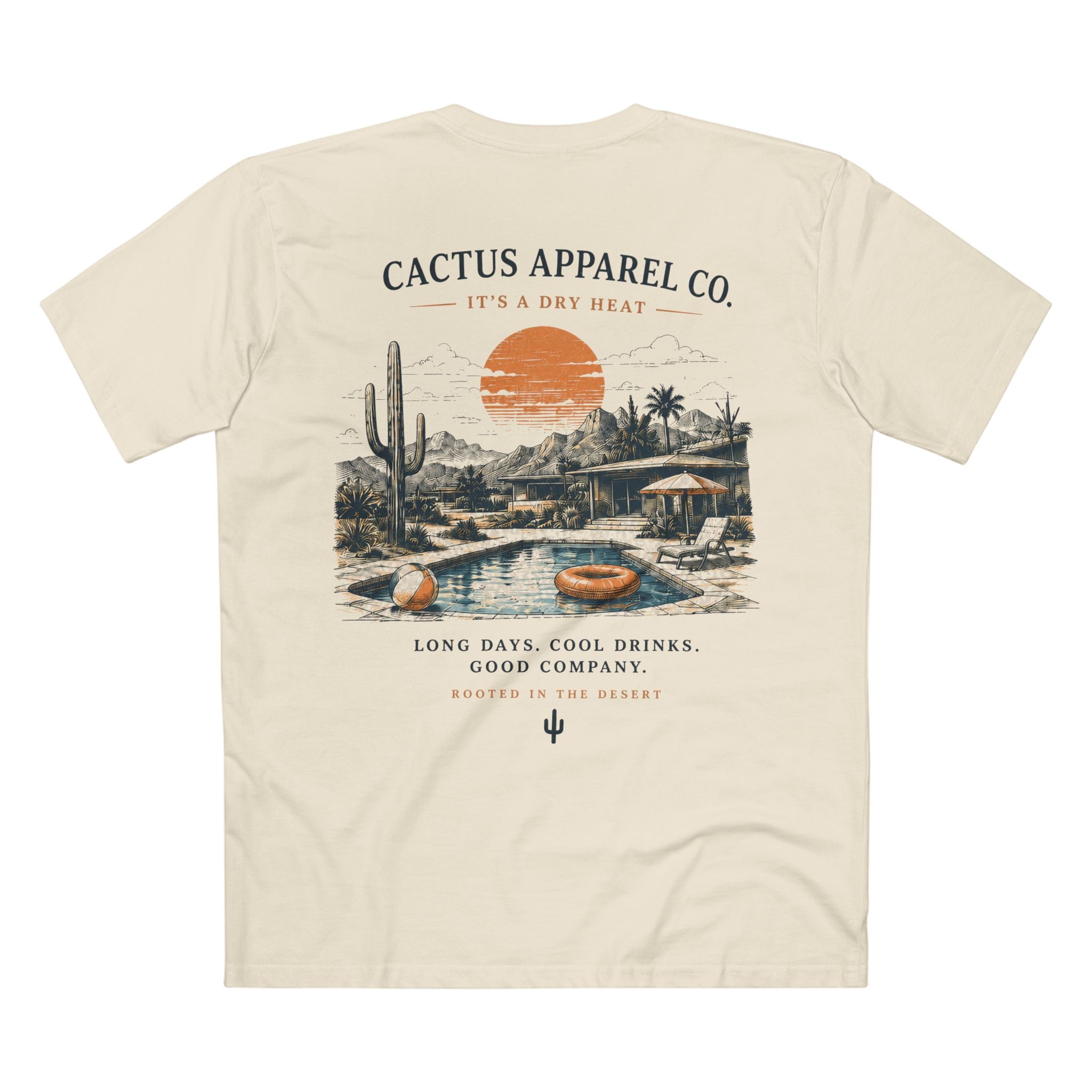 Poolside Desert Sunset Tee — Retro Graphic T-Shirt | Summer 26' Collection