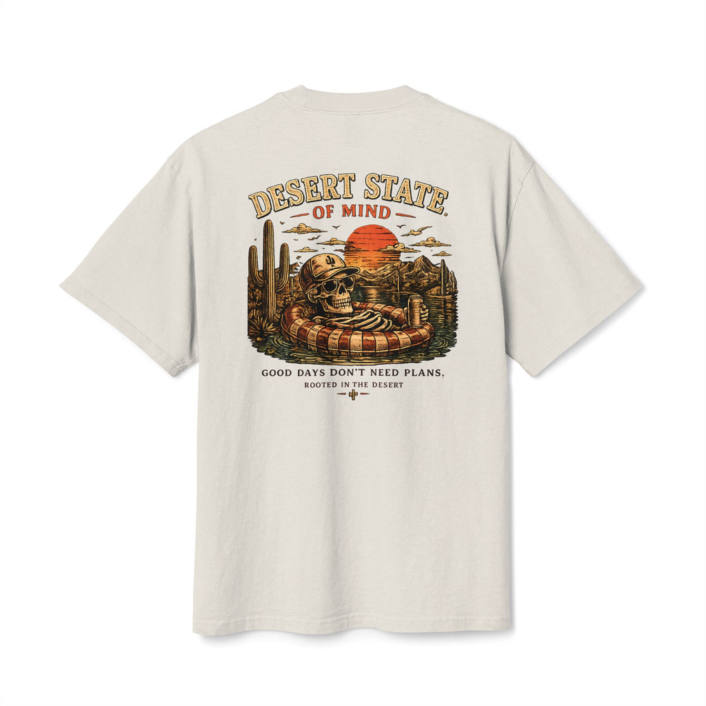 Desert State of Mind Tee — Retro Sunset Graphic T-Shirt | Skeleton Collection