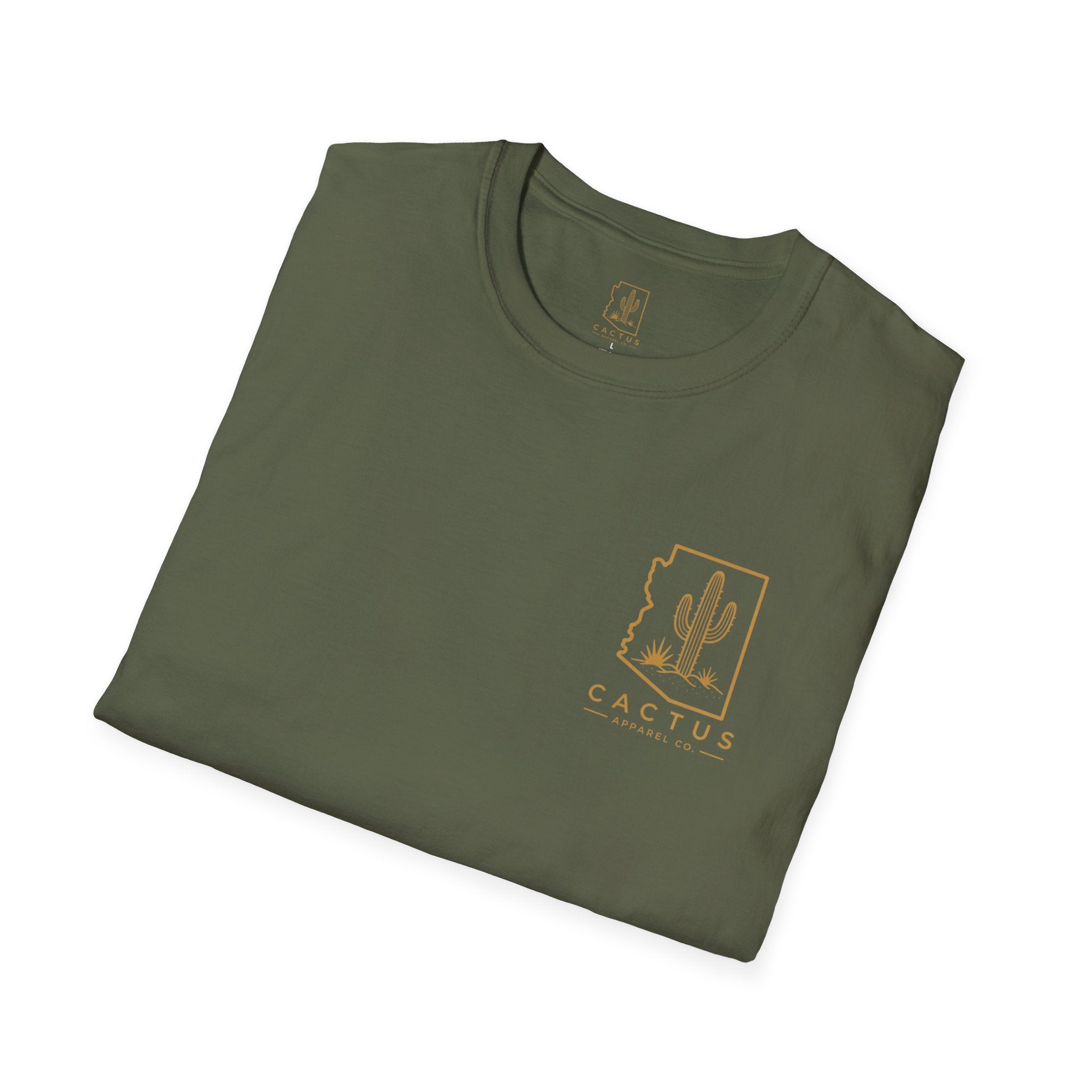 Cactus Apparel Co. Logo T-Shirt — OD Green/Bronze Logo Tee