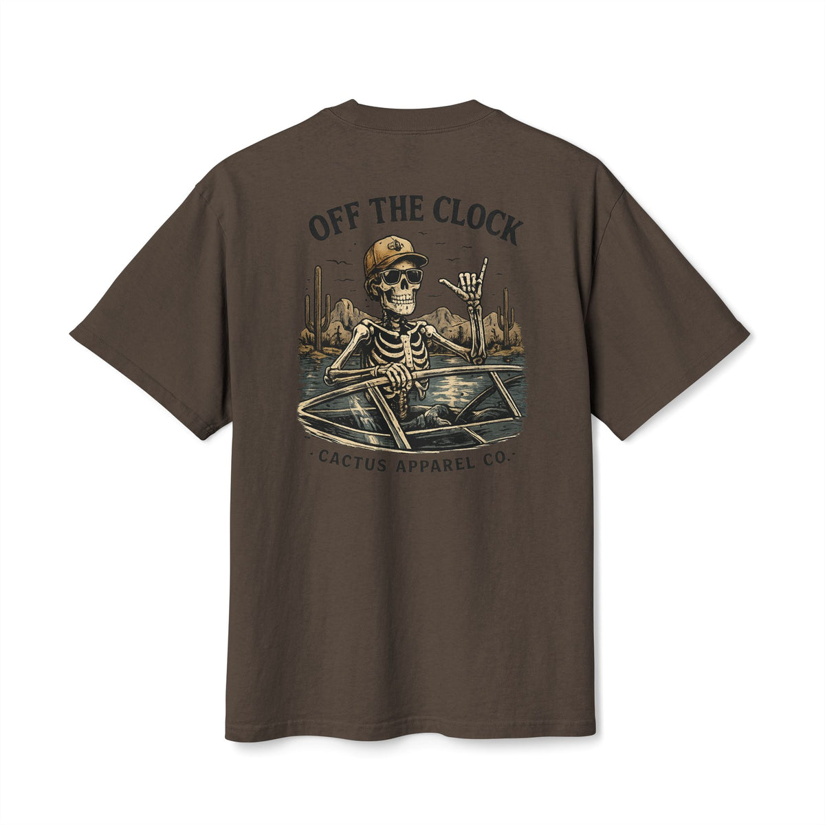 Off The Clock Skeleton Tee — Boating Skeleton Graphic T-Shirt | Skeleton Collection