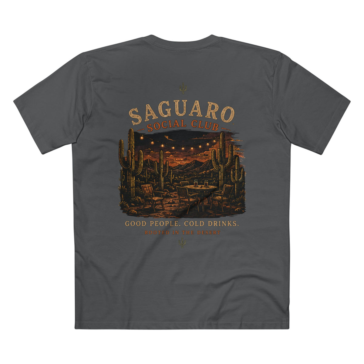 Saguaro Social Club Tee — Desert Gathering Graphic T-Shirt | Summer 26' Collection