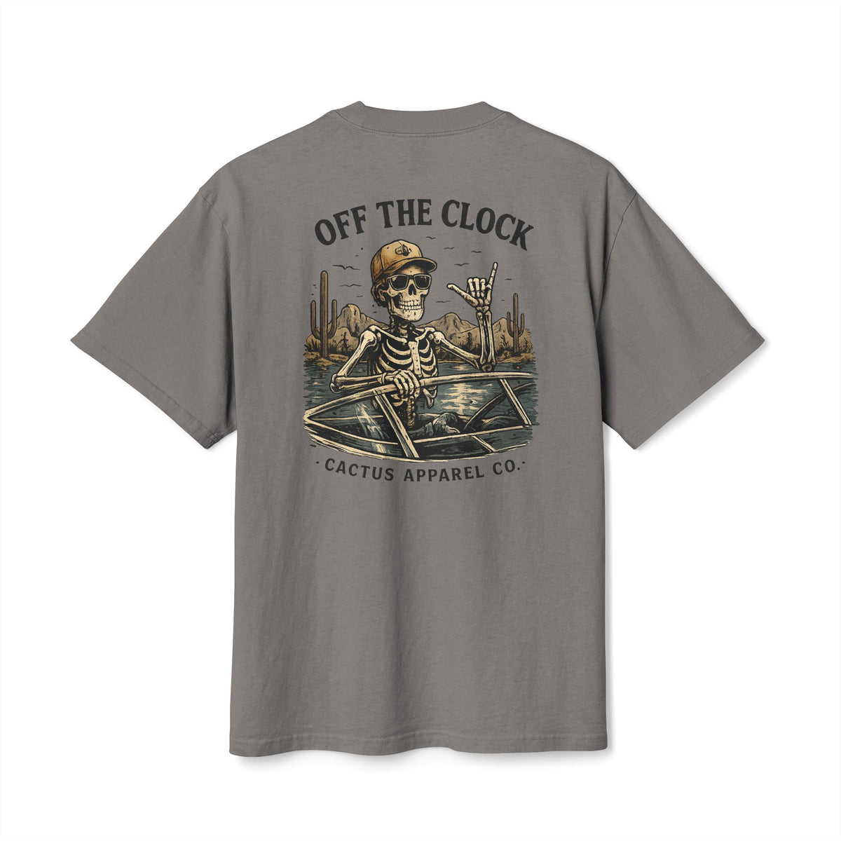 Off The Clock Skeleton Tee — Boating Skeleton Graphic T-Shirt | Skeleton Collection
