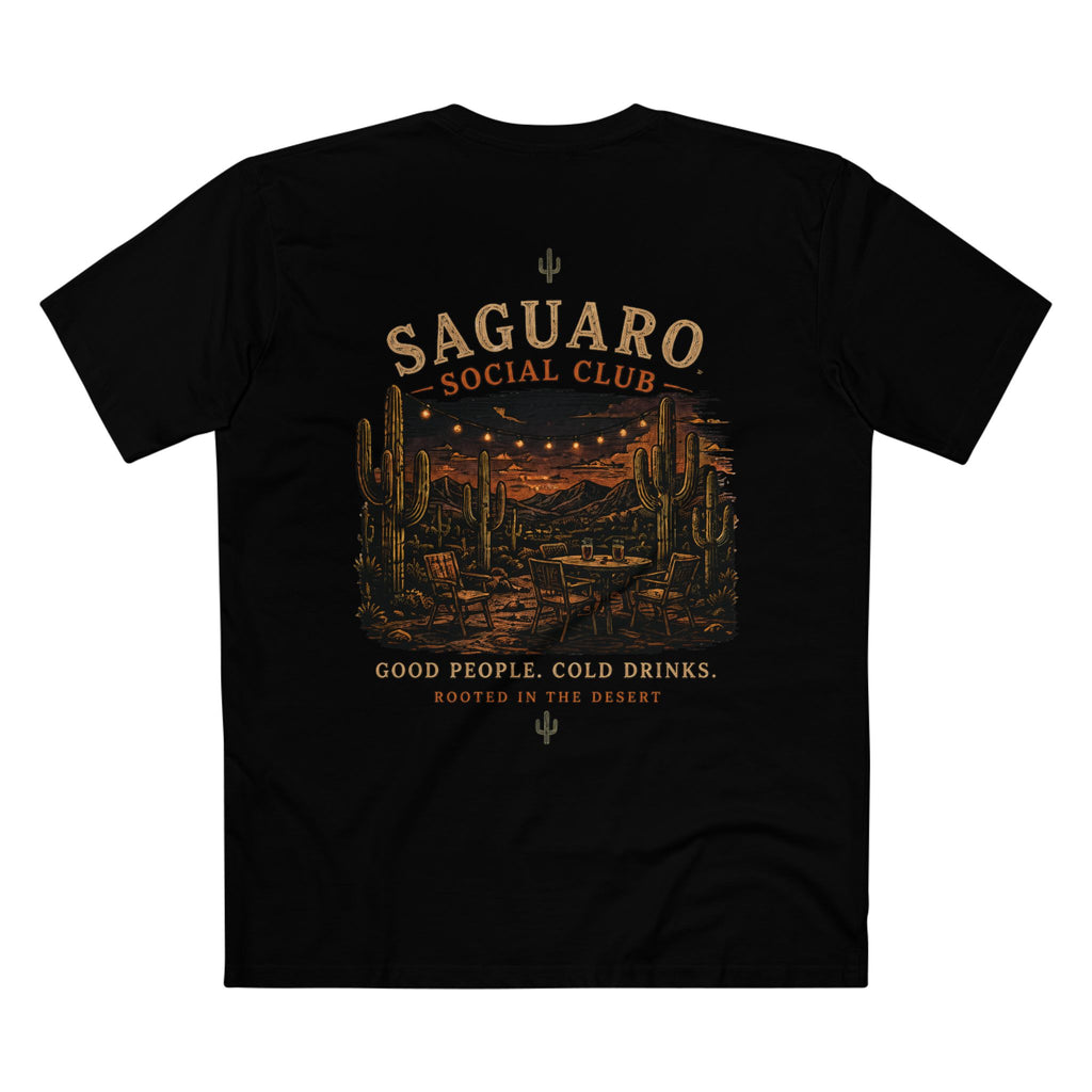 Saguaro Social Club Tee — Desert Gathering Graphic T-Shirt | Summer 26' Collection