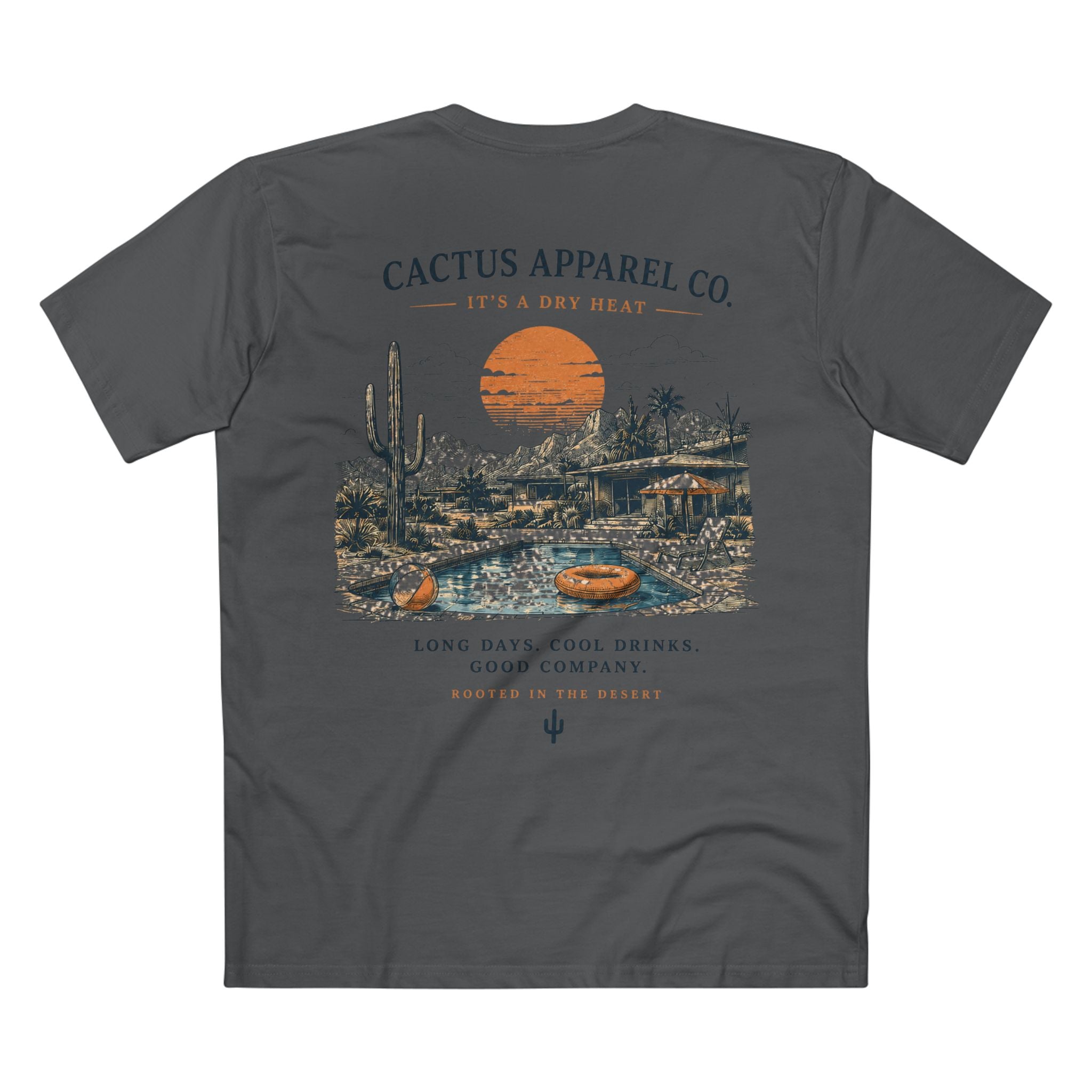 Poolside Desert Sunset Tee — Retro Graphic T-Shirt | Summer 26' Collection