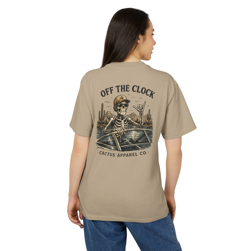 Off The Clock Skeleton Tee — Boating Skeleton Graphic T-Shirt | Skeleton Collection