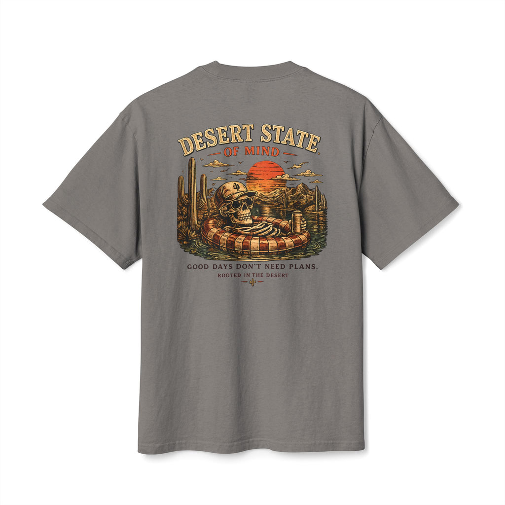 Desert State of Mind Tee — Retro Sunset Graphic T-Shirt | Skeleton Collection
